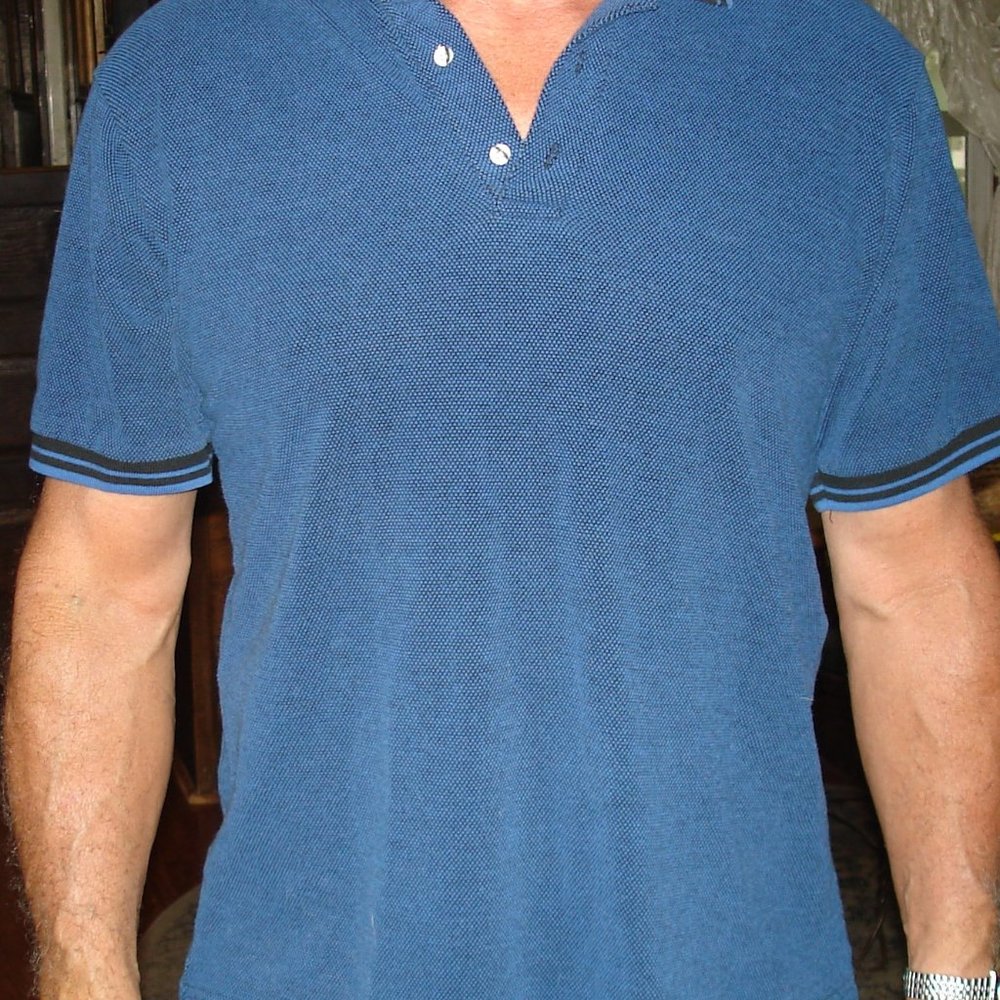 Blue & Black Cintas Polo Shirt  XL